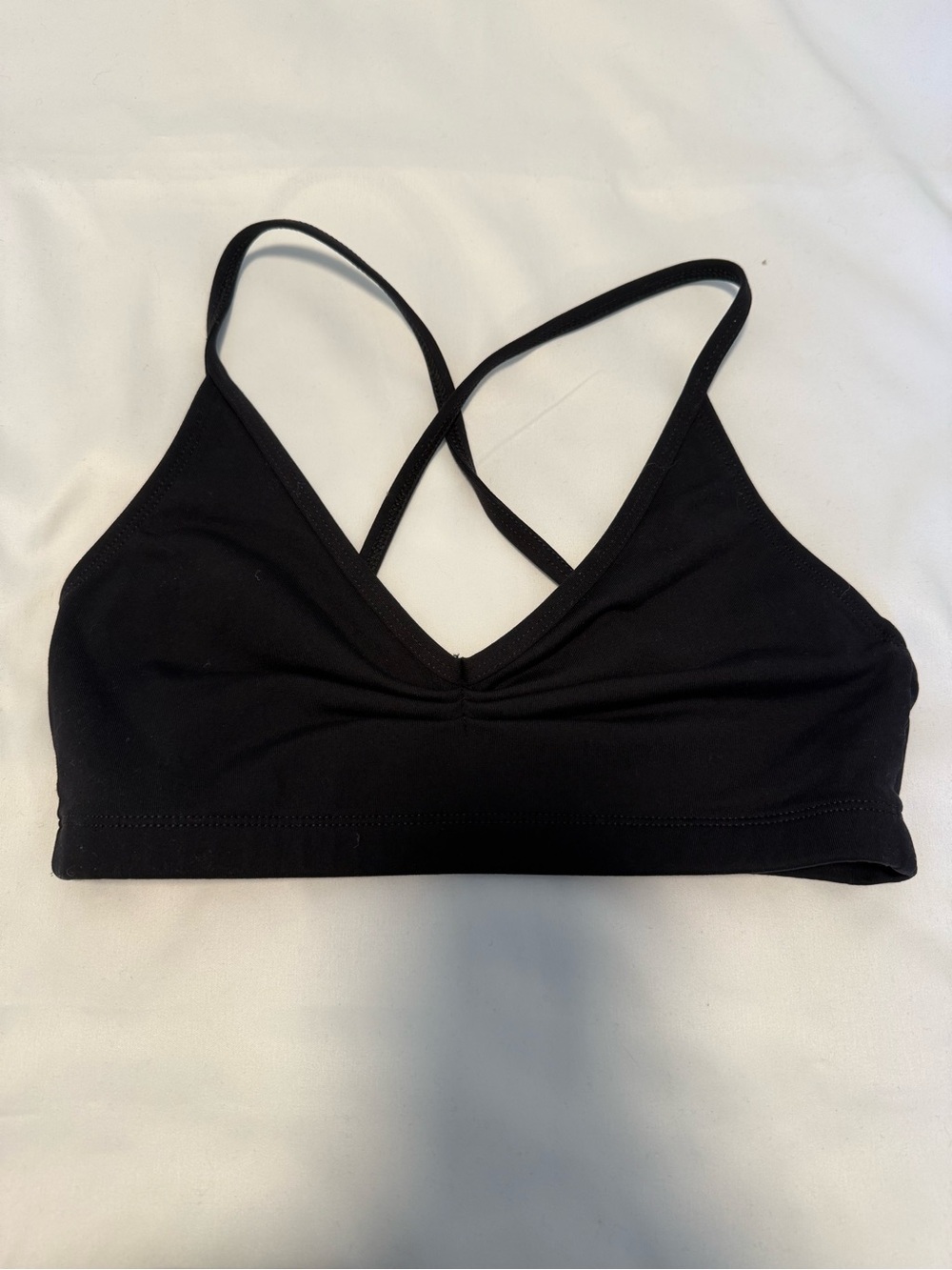 Katrina Black Pinch Front Bra Top -M